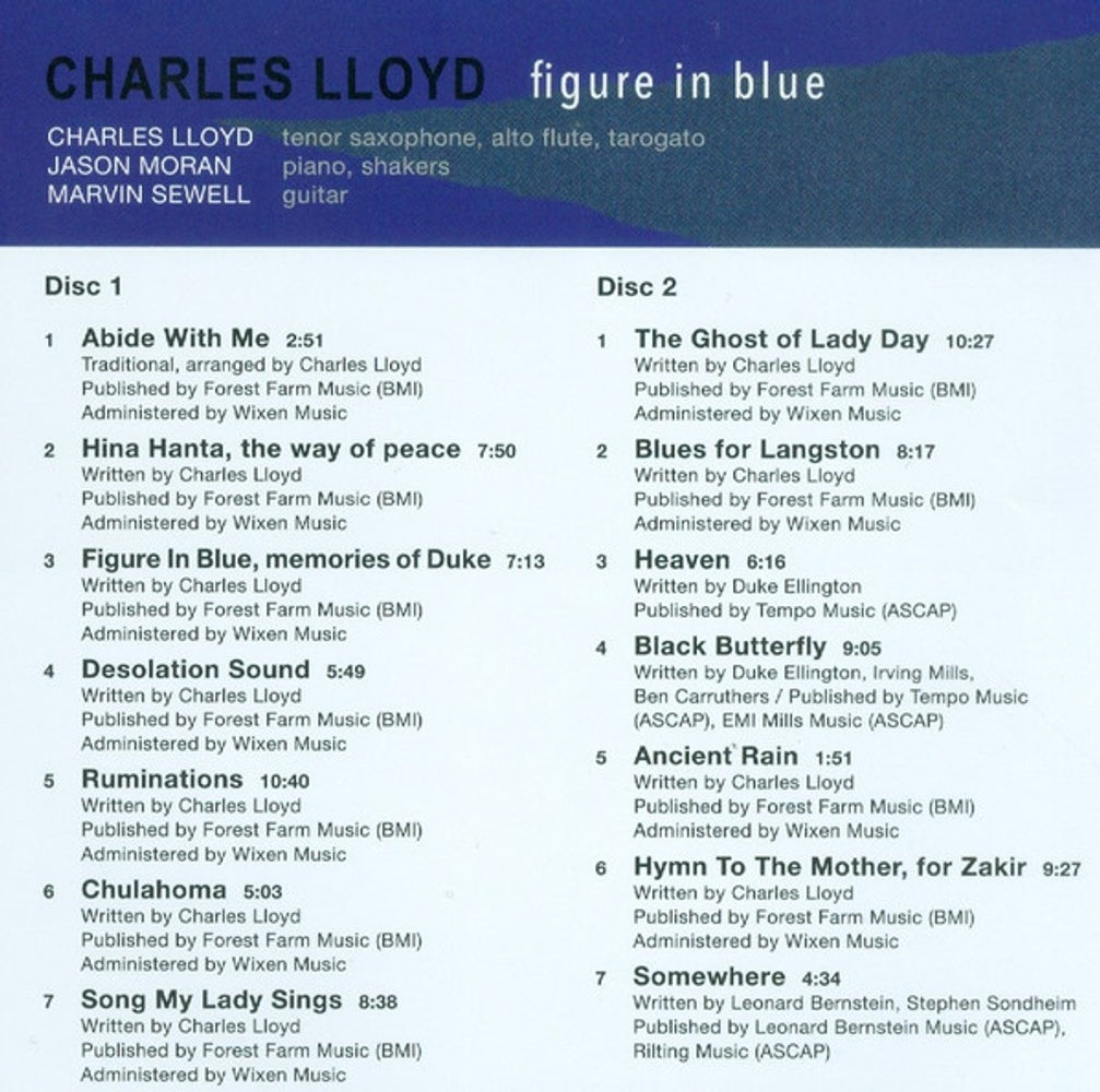 Charles Lloyd – Figure In Blue (2-CD)