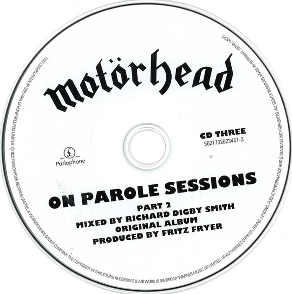 Motörhead – On Parole Sessions (3-CD & Blu-ray)