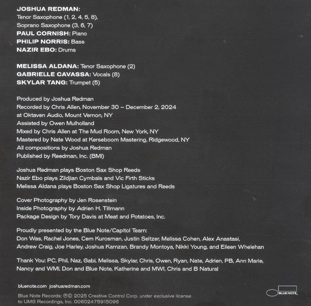 Joshua Redman – Words Fall Short Music CD