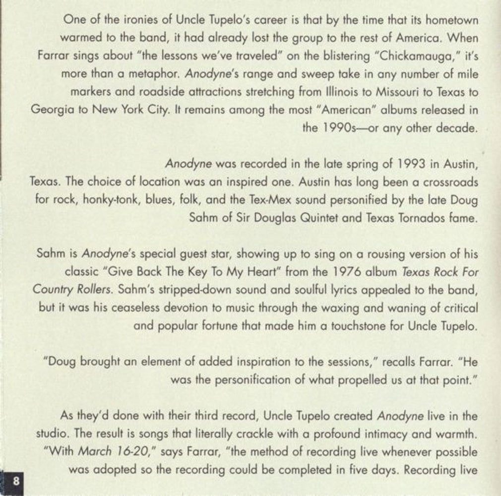 Uncle Tupelo – Anodyne Music CD