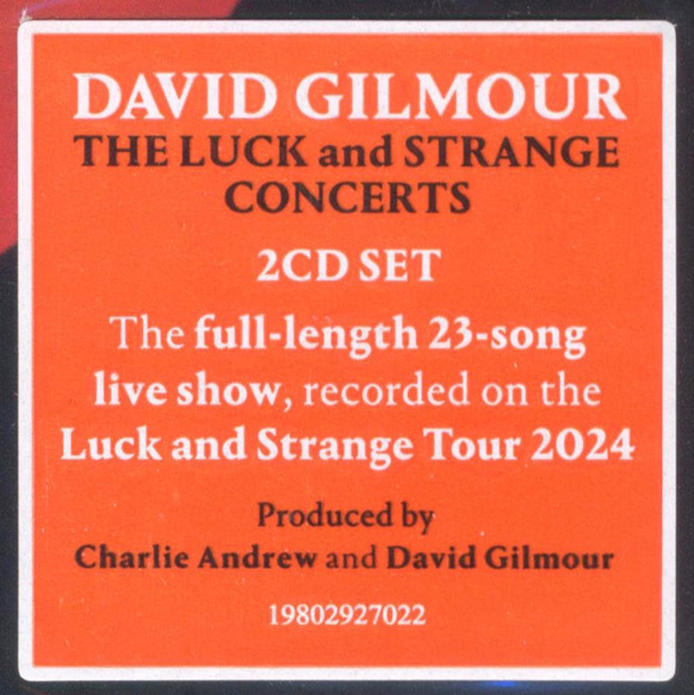 David Gilmour – The Luck And Strange Concerts (2-CD)
