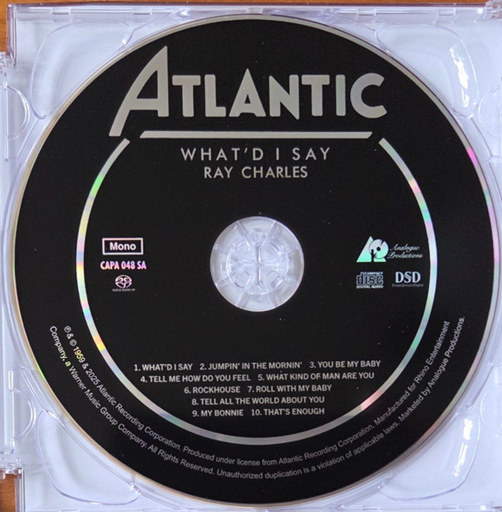 Ray Charles – What'd I Say Music CD