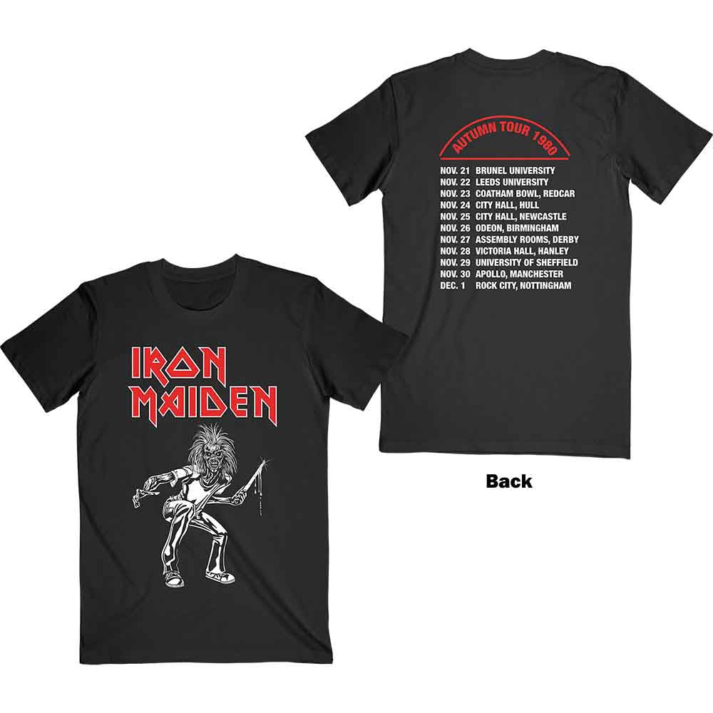 Iron Maiden Autumn Tour 1980 Mens T Shirt Officially Licensed