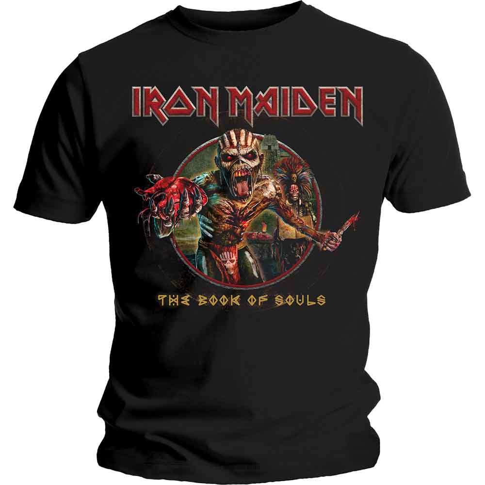 Iron Maiden Book of Souls Eddie Circle Mens T Shirt Officially Licensed