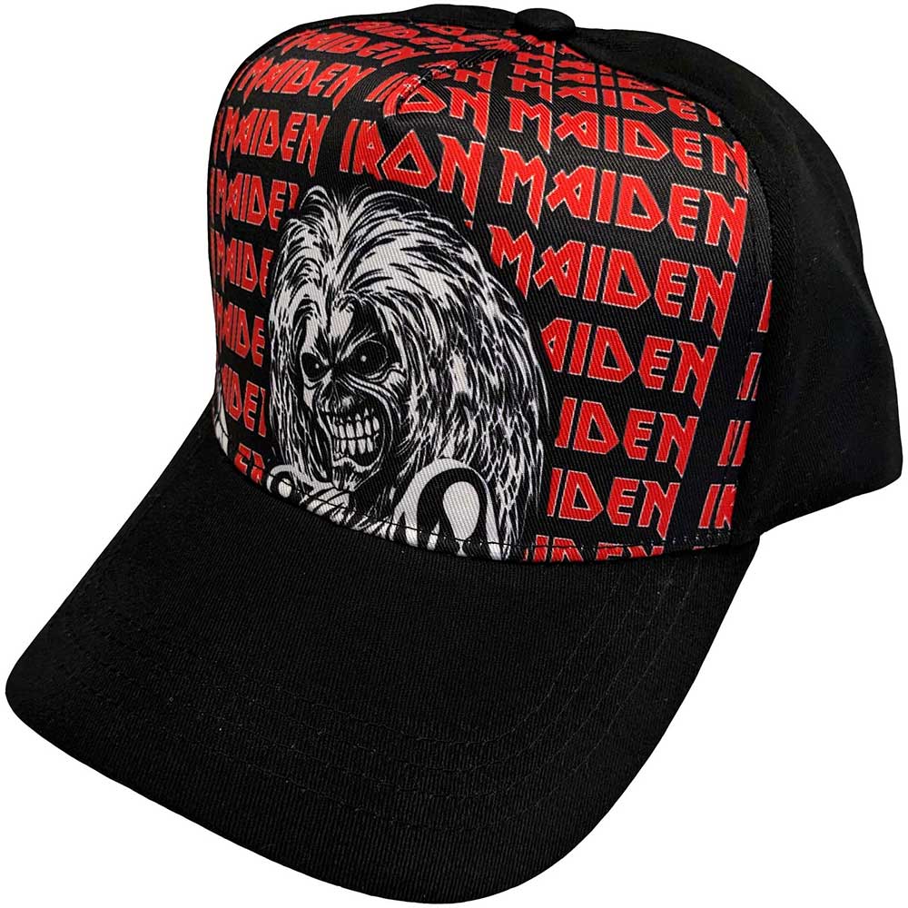 Iron Maiden Eddie Logo Repeat Hat Officially Licensed