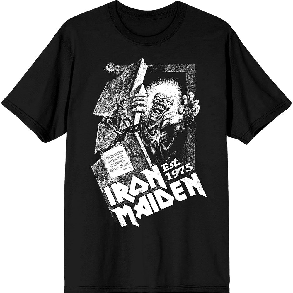 Iron Maiden Est. 1975 No Prayer Grave Mens T Shirt Officially Licensed