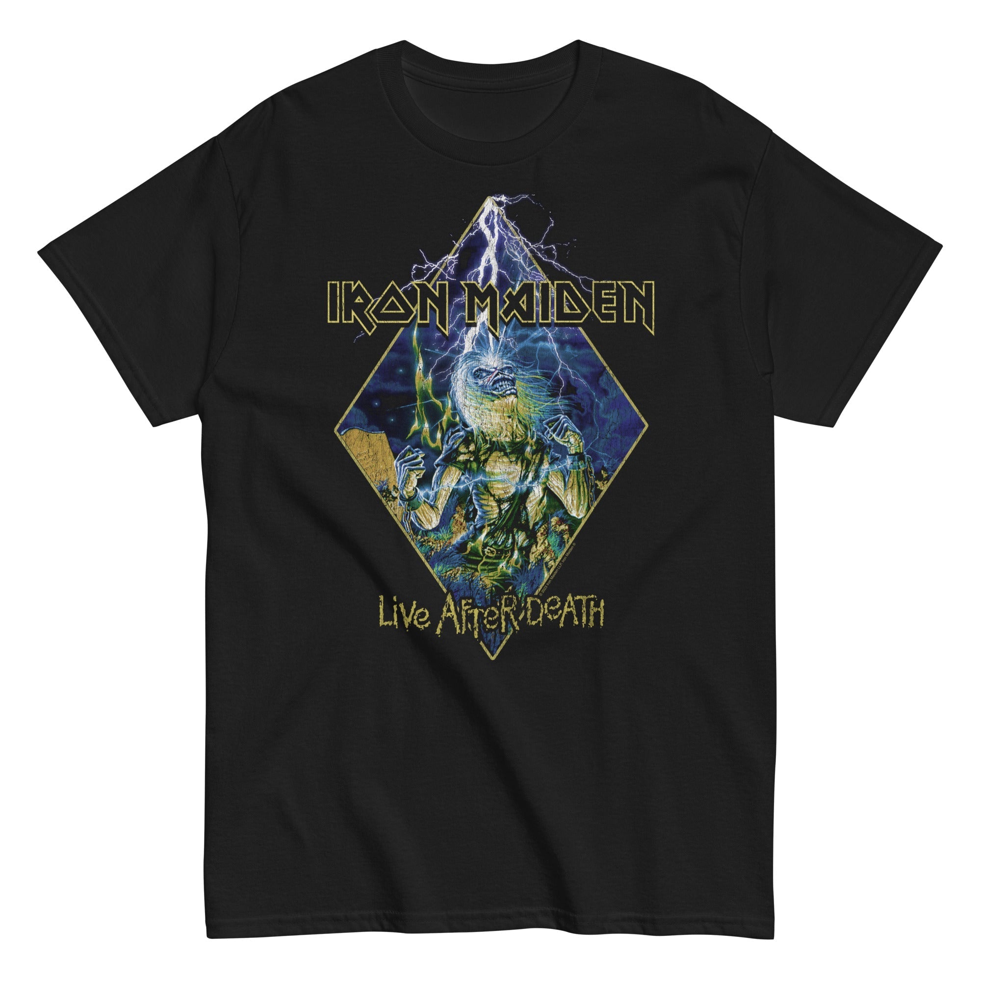 Iron Maiden 'Speed Of Light' Official Band Logo T-Shirt - Men's Black Tee