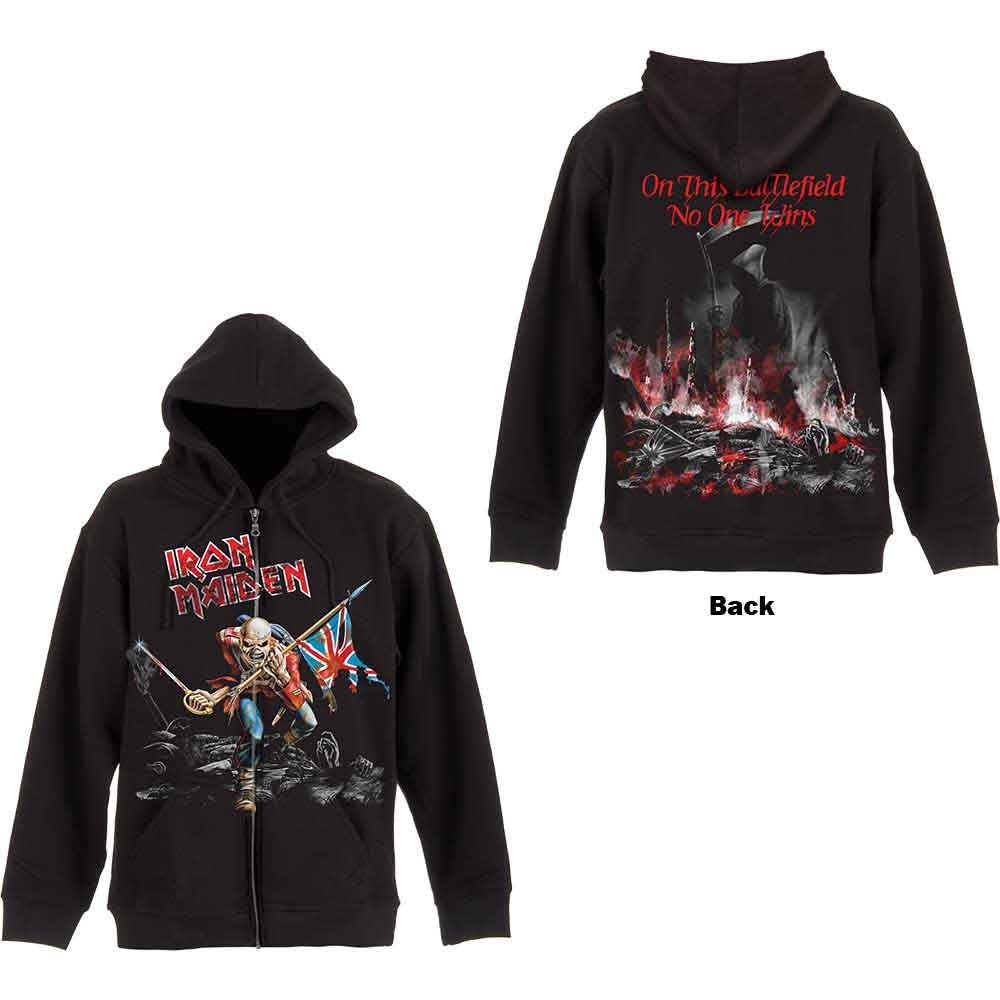 Iron Maiden Scuffed Trooper Hoodie Sweatshirt Officially Licensed
