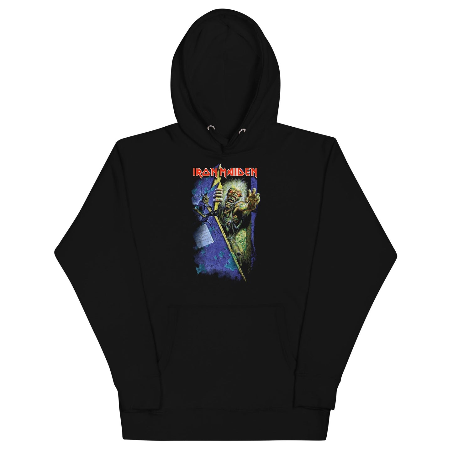 Iron Maiden Reaching Eddie Mens Officially Licensed Hoodie Black