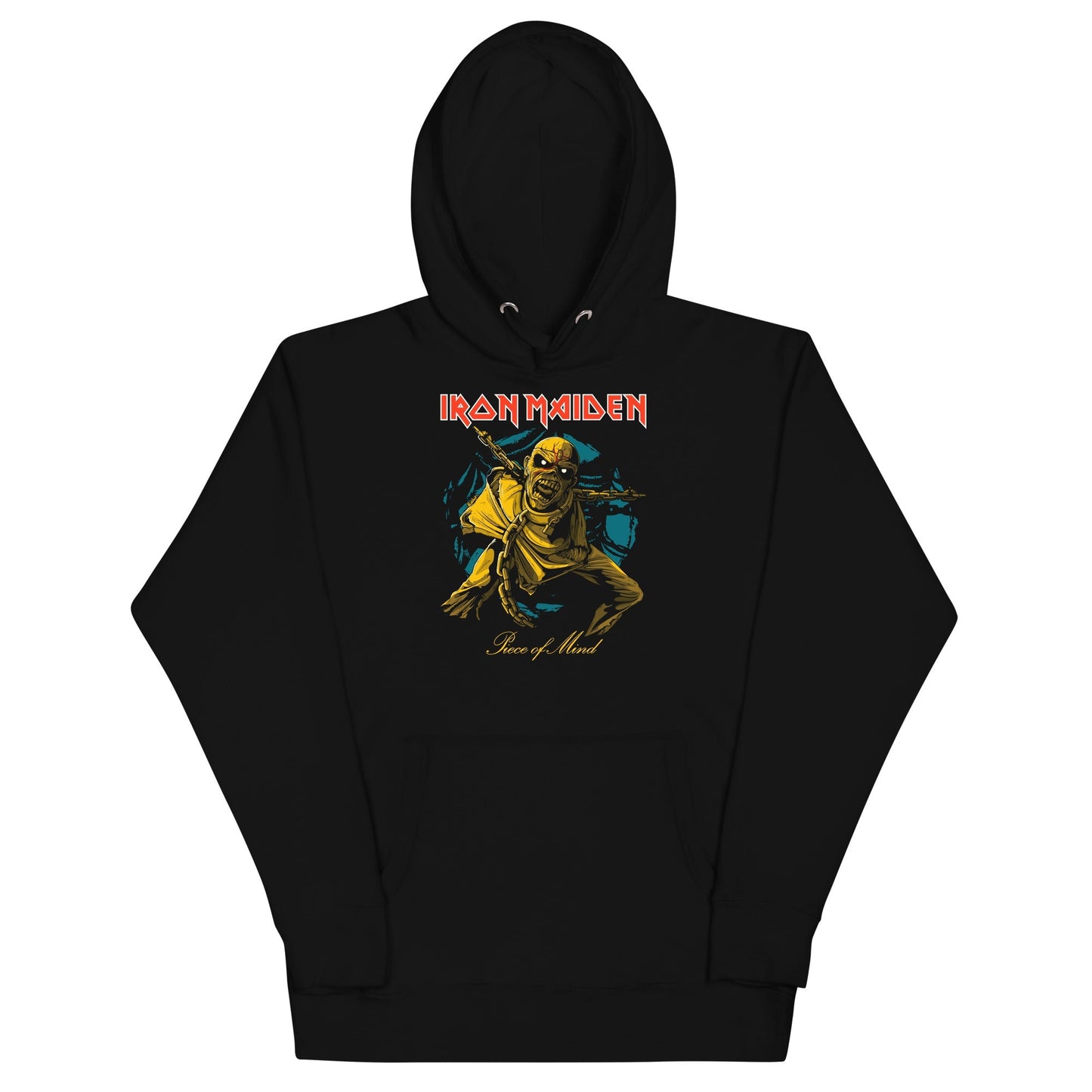 Iron Maiden Mummy Mens Officially Licensed Hoodie Black