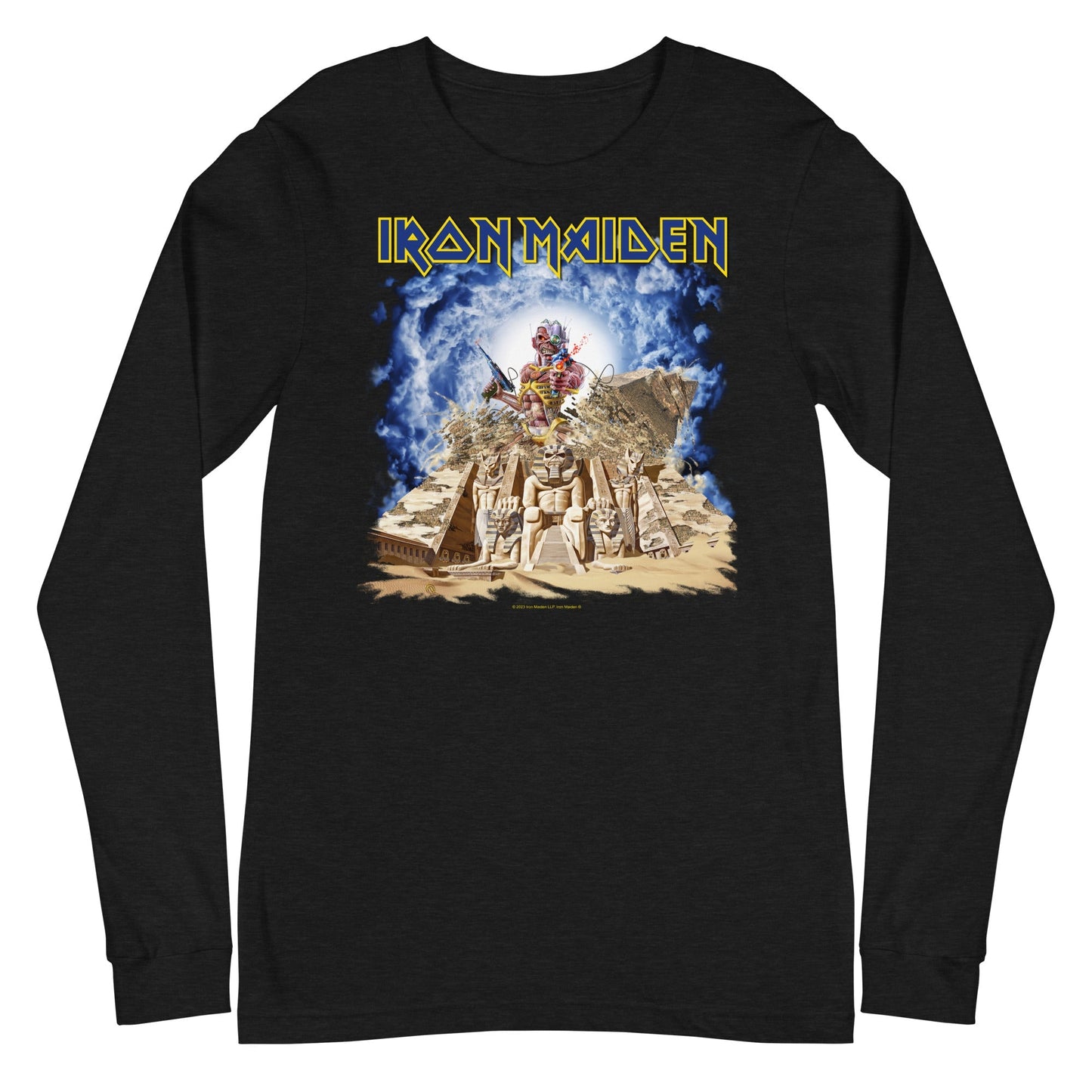 Iron Maiden Pharoh Eddie Mens Long Sleeve Shirt Black