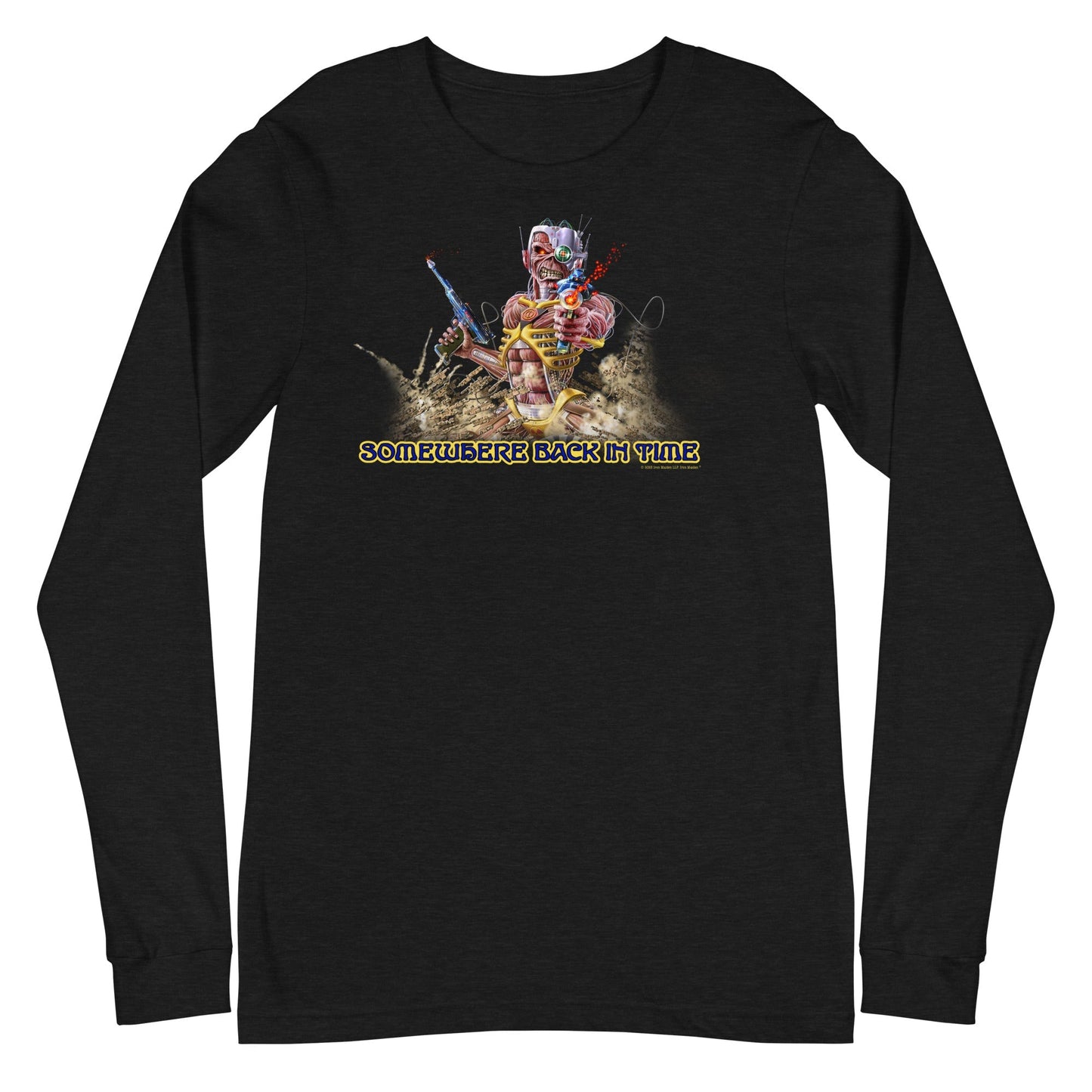 Iron Maiden Back in Time Mens Long Sleeve Shirt Black