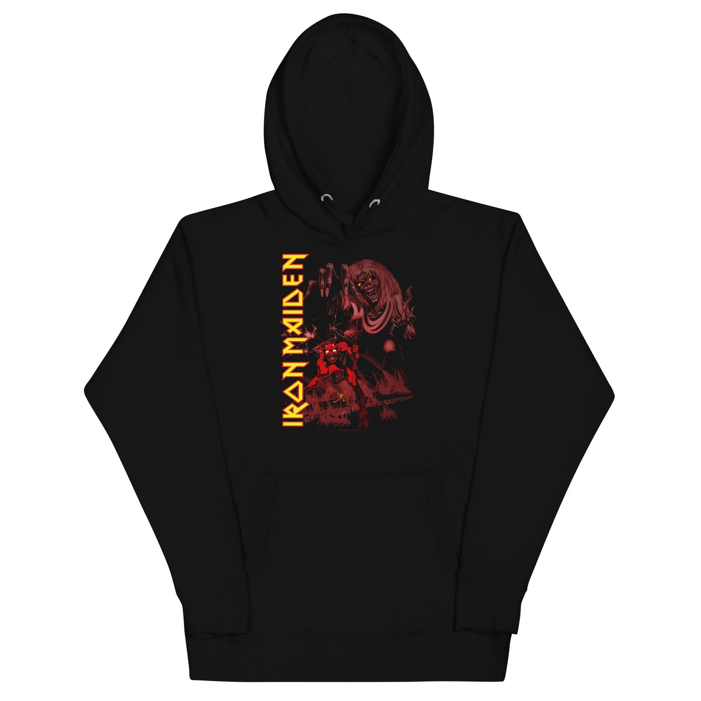 Iron Maiden Vertical Hell Mens Officially Licensed Hoodie Black