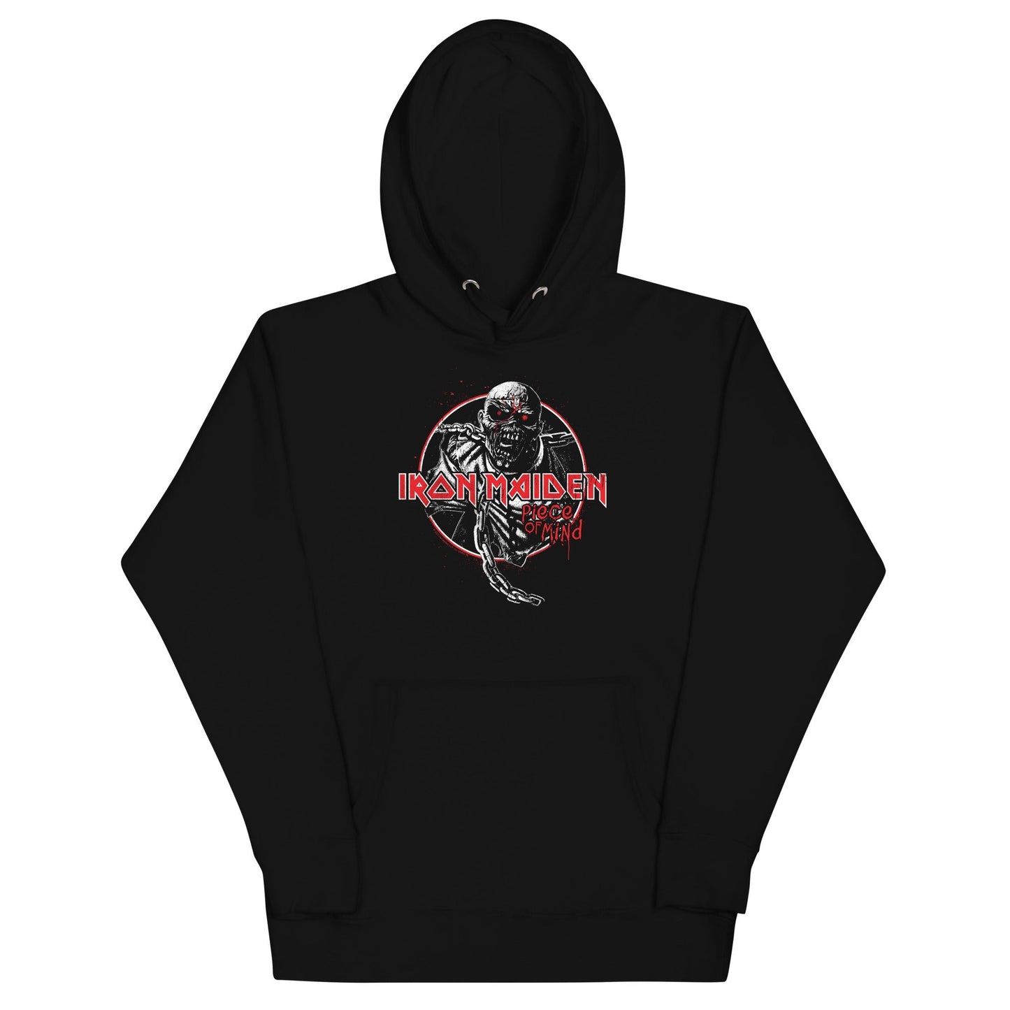 Iron Maiden Eddie Peace Mens Officially Licensed Hoodie Black