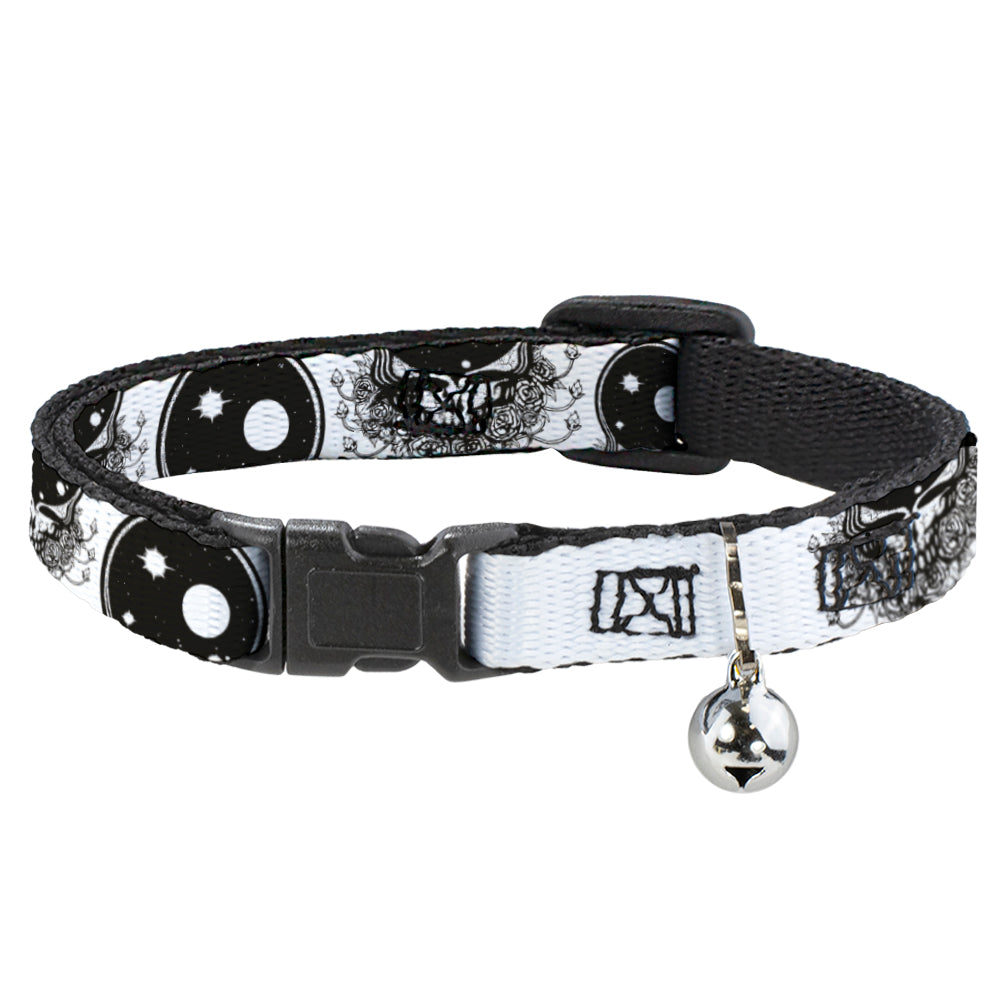 Grateful Dead Black and White Skull Cat Collar