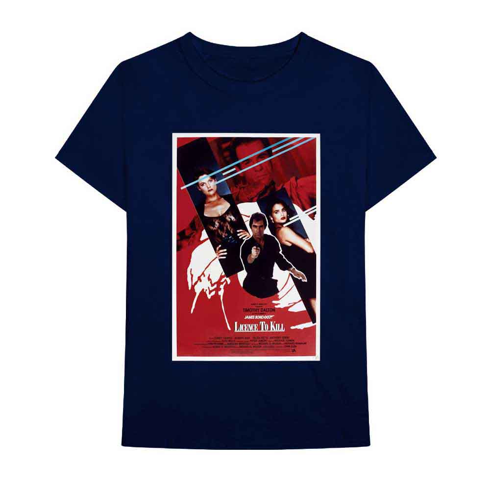 James Bond 007 Licence To Kill Poster Mens T Shirt Officially Licensed