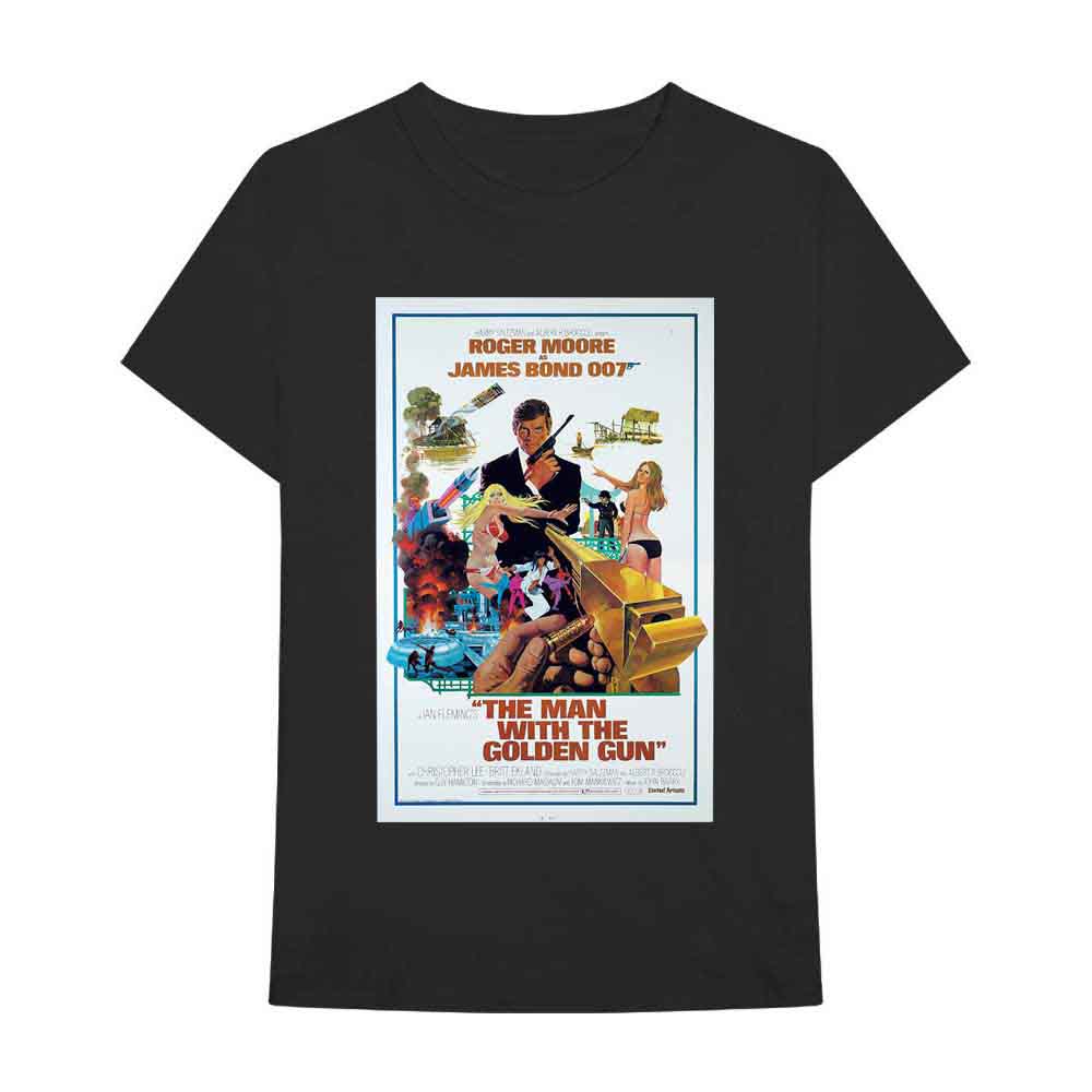 James Bond 007 The Man With The Golden Gun Poster Mens T Shirt Officially Licensed