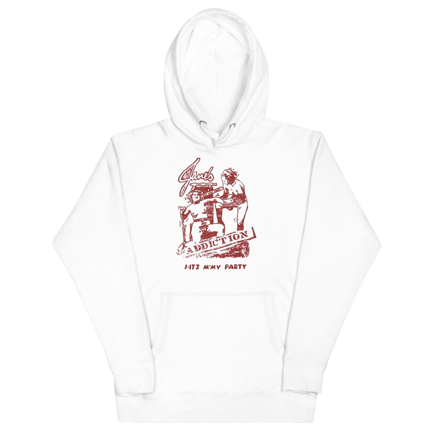 Jane's Addiction Still My Party Mens Officially Licensed Hoodie White