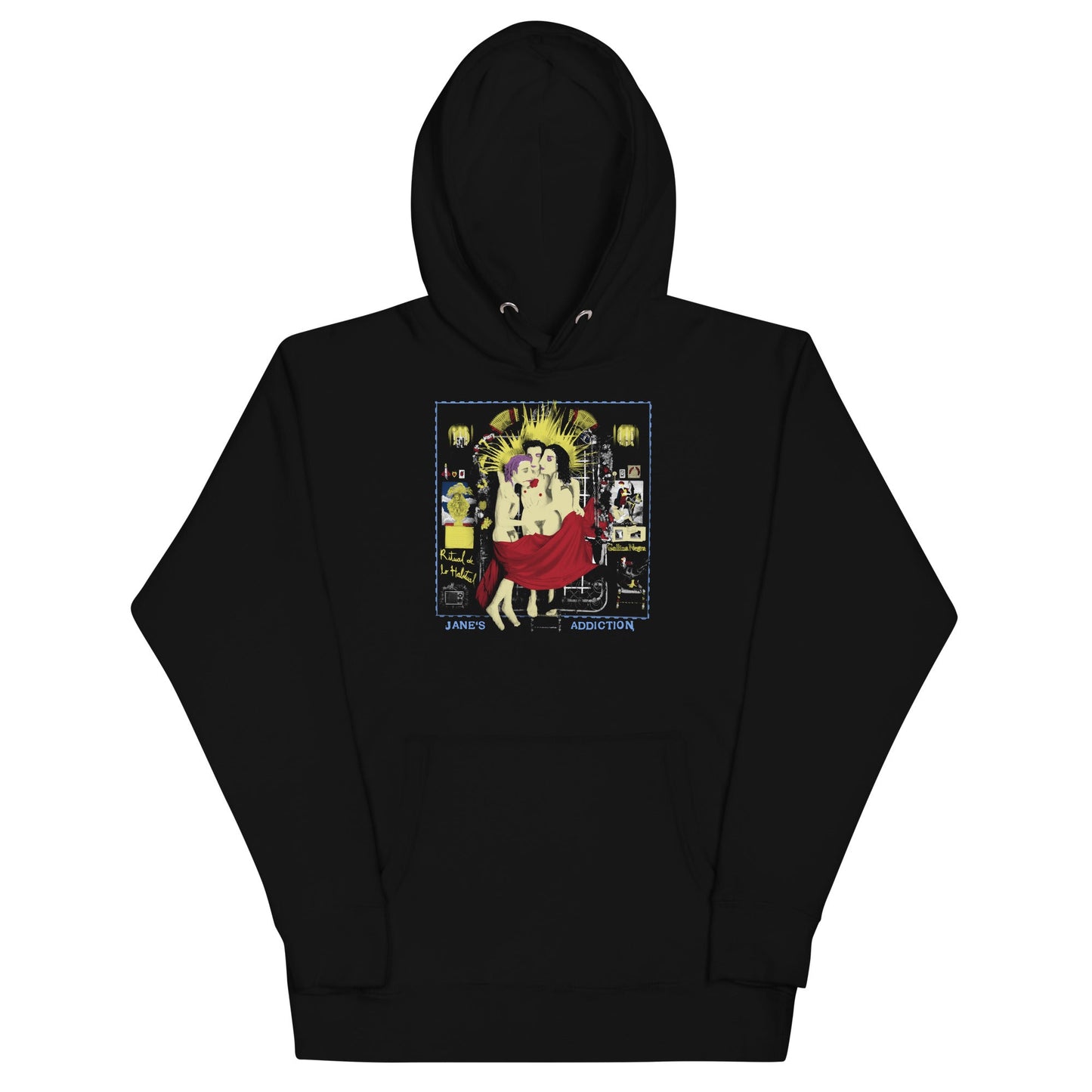 Jane's Addiction Three Ladies Mens Officially Licensed Hoodie Black