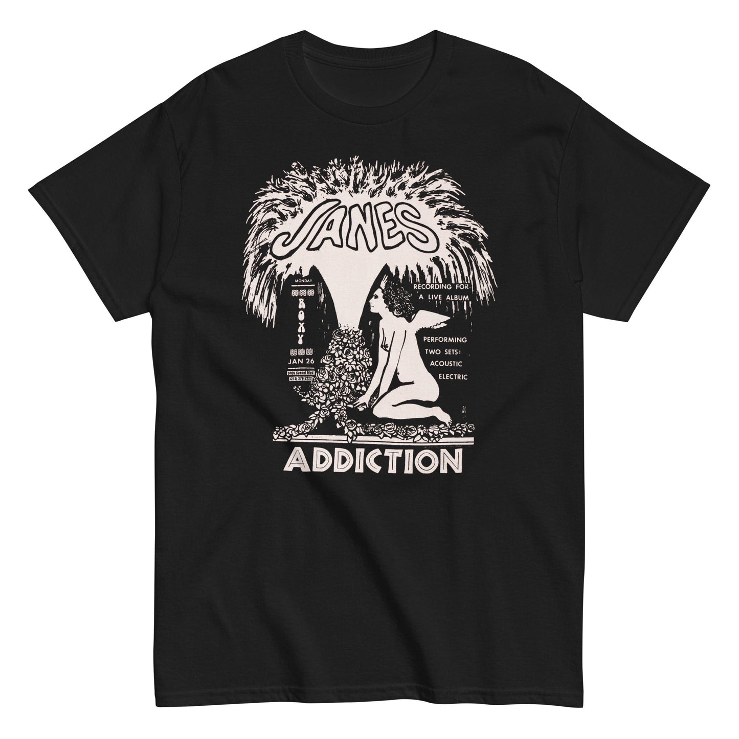 Jane's Addiction Roxy Live Officially Licensed Mens T Shirt Black