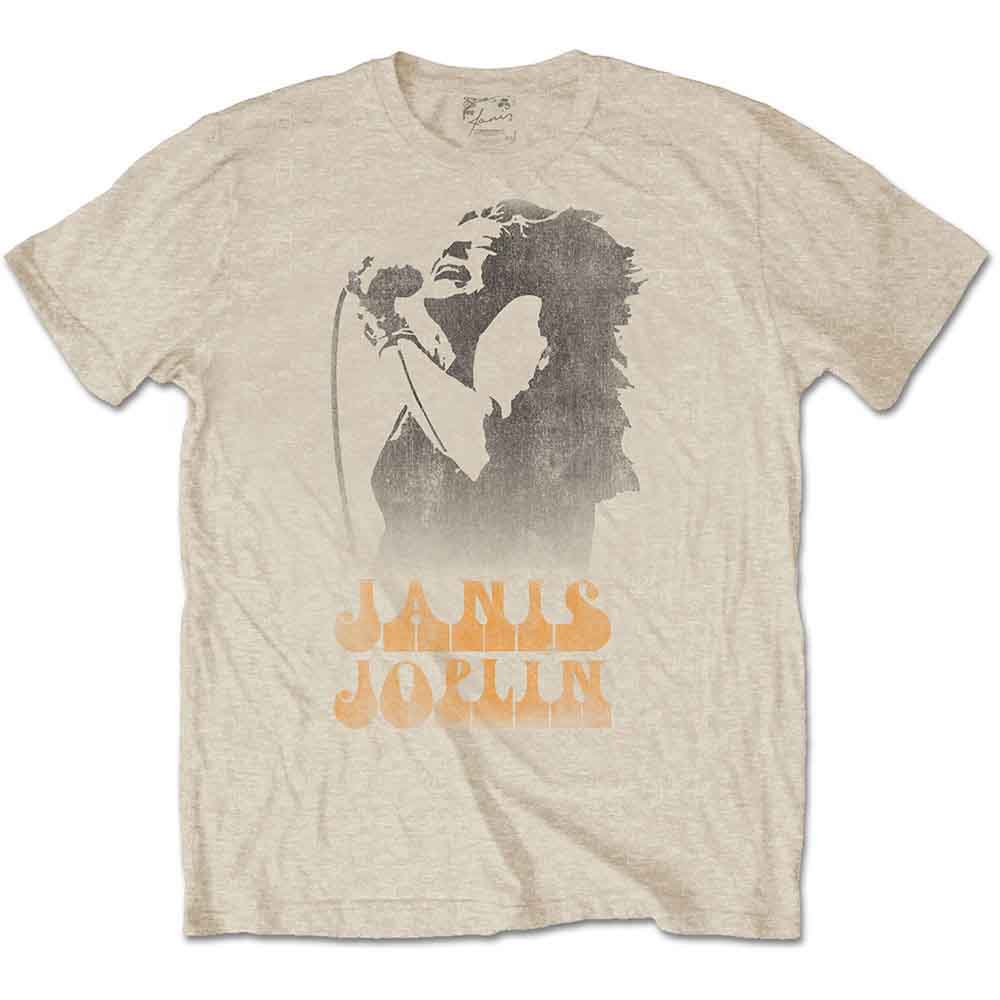 Janis Joplin Working The Mic Mens T Shirt Officially Licensed