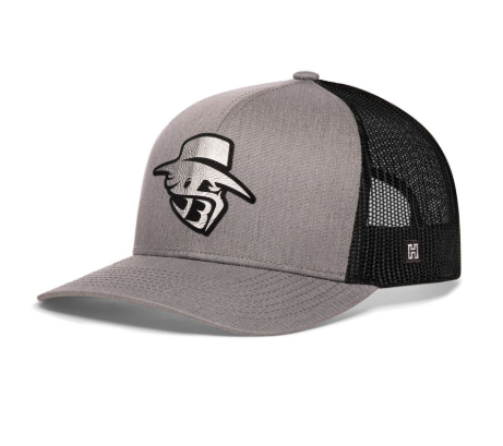 JBR Silver Logo | Black Metallic Leather Snapback