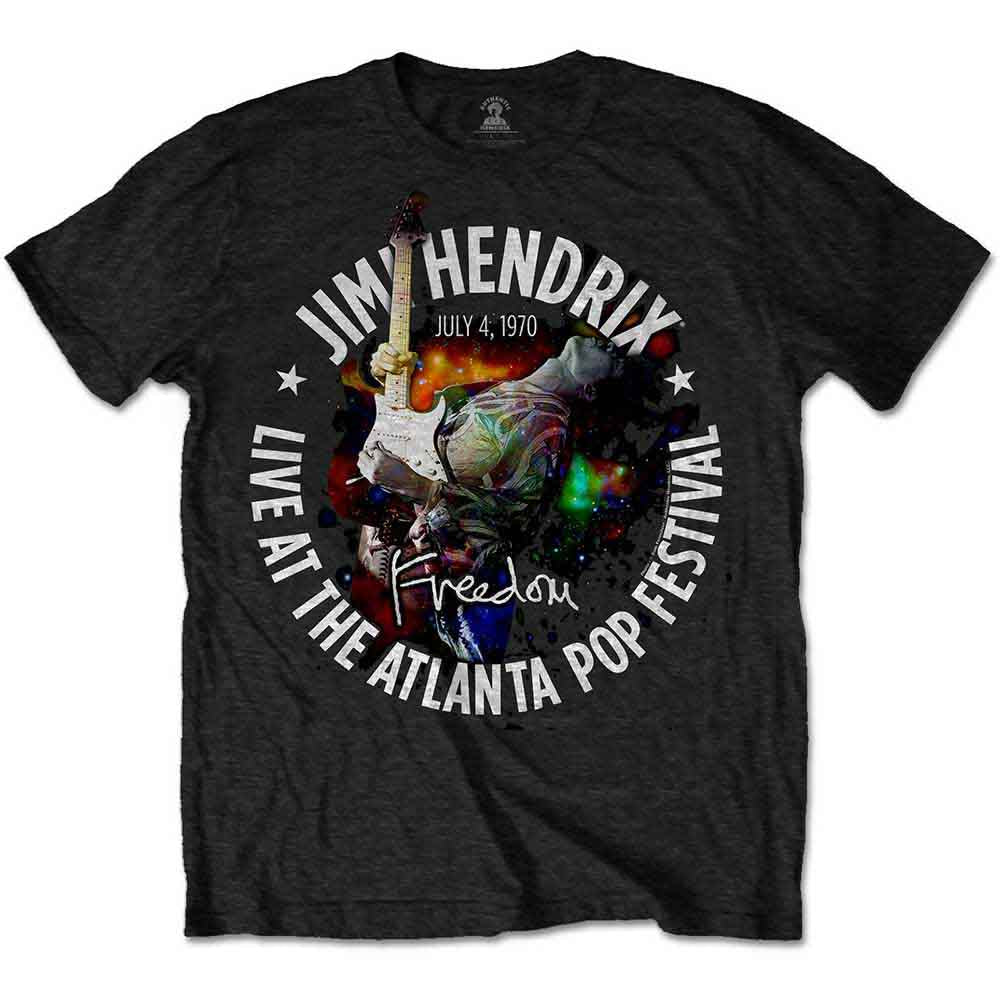 Jimi Hendrix Atlanta Pop Festival 1970 Mens T Shirt Officially Licensed