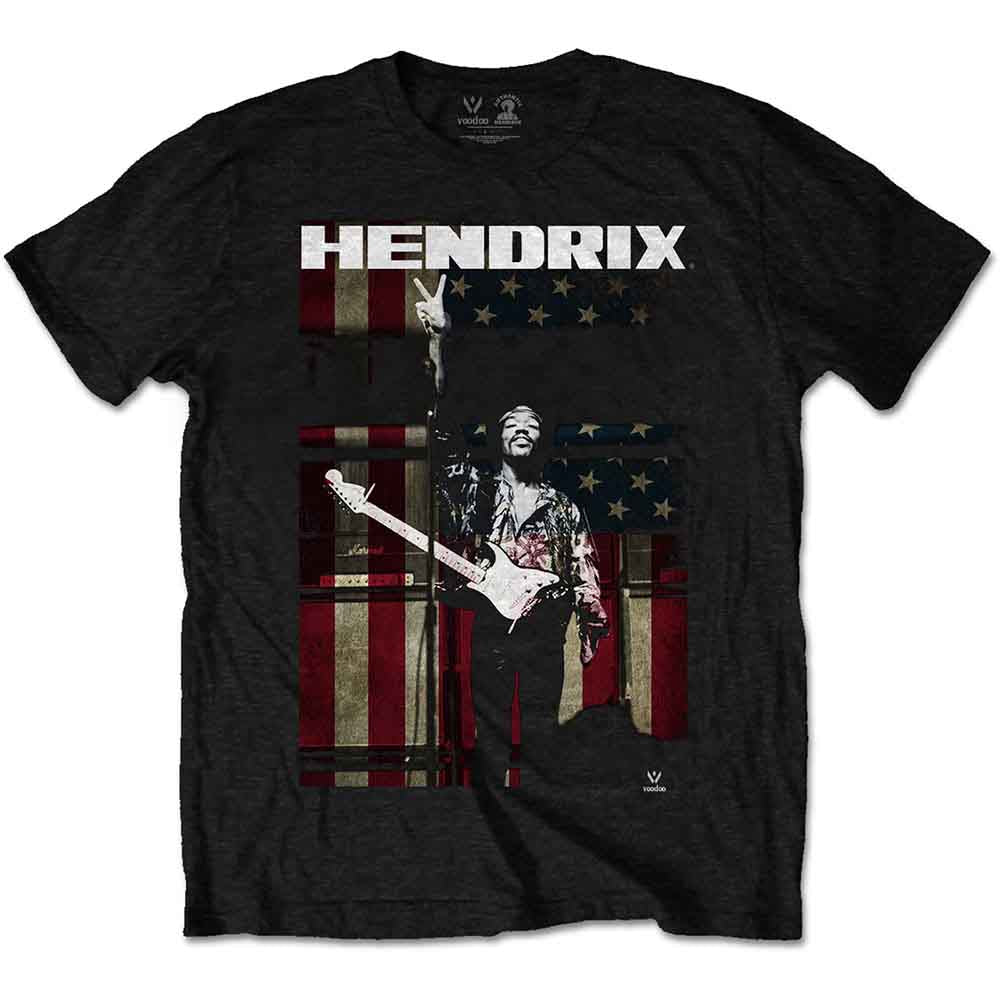 Jimi Hendrix Peace Flag Mens T Shirt Officially Licensed
