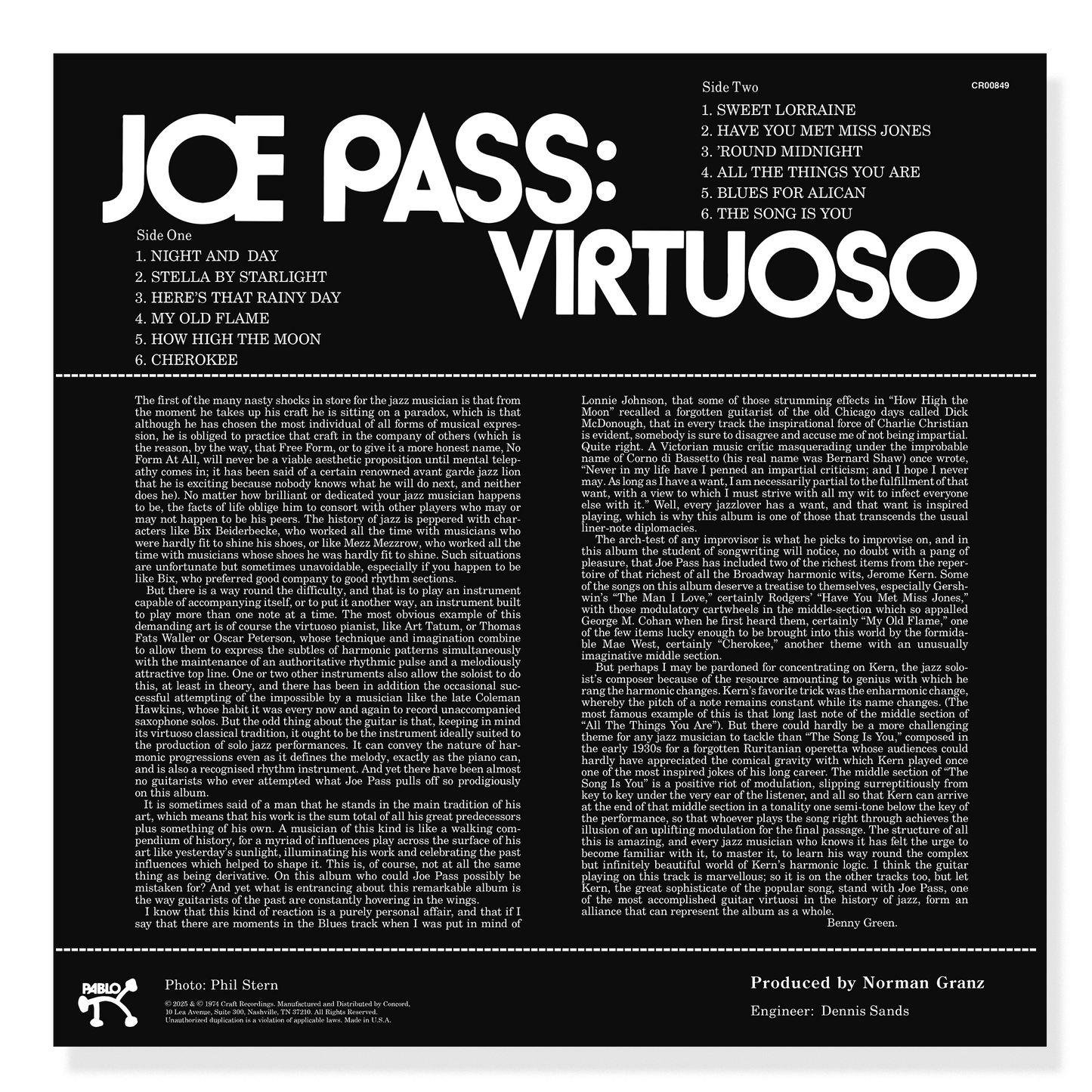Virtuoso (Original Jazz Classics Series) (180g LP) Vinyl Record