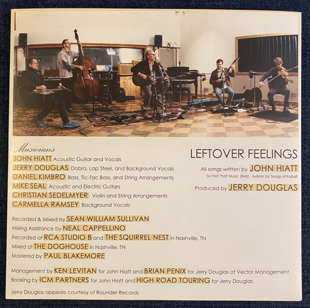 John Hiatt with The Jerry Douglas Band – Leftover Feelings (Limited Edition Blue Marble LP Vinyl) Vinyl Record