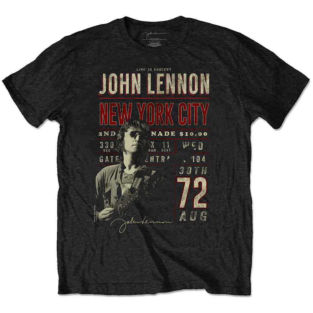 John Lennon New York City '72 Mens T Shirt Officially Licensed