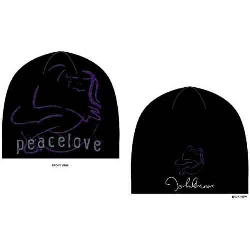 John Lennon Peace & Love Beanie Hat Officially Licensed