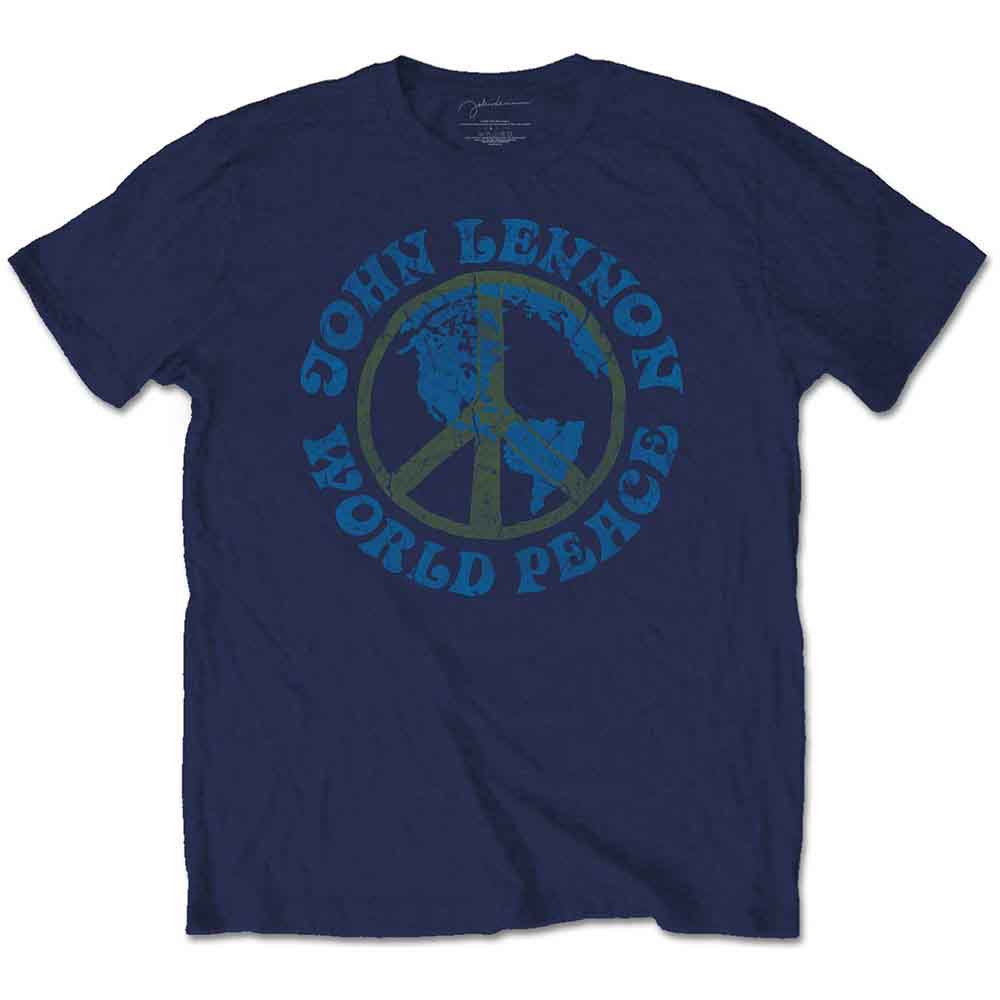 John Lennon World Peace Mens T Shirt Officially Licensed