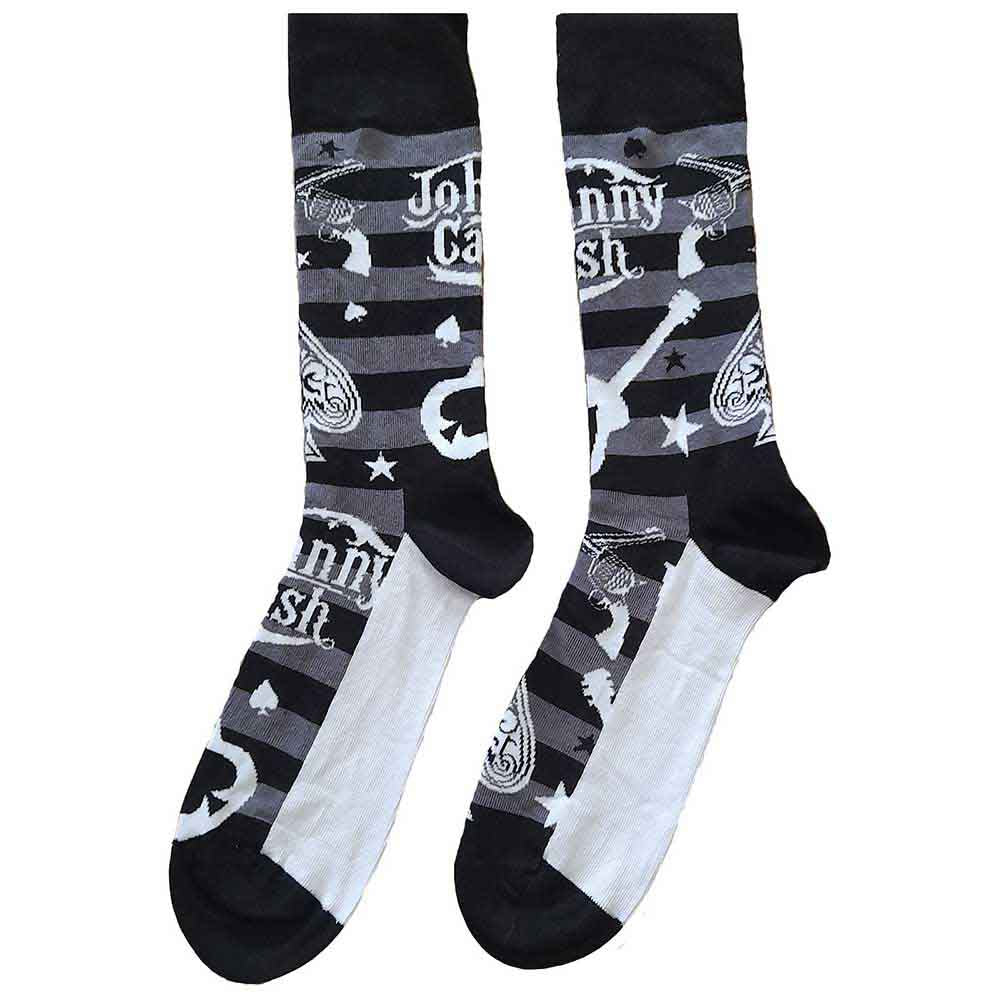 Johnny Cash Guitars 'n Guns Socks Officially Licensed