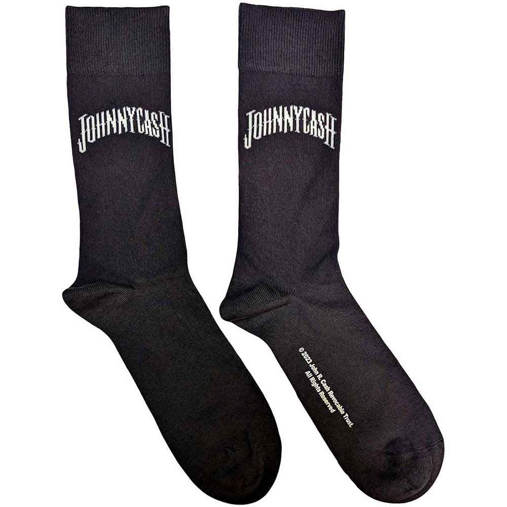 Johnny Cash Man In Black Logo Socks Officially Licensed