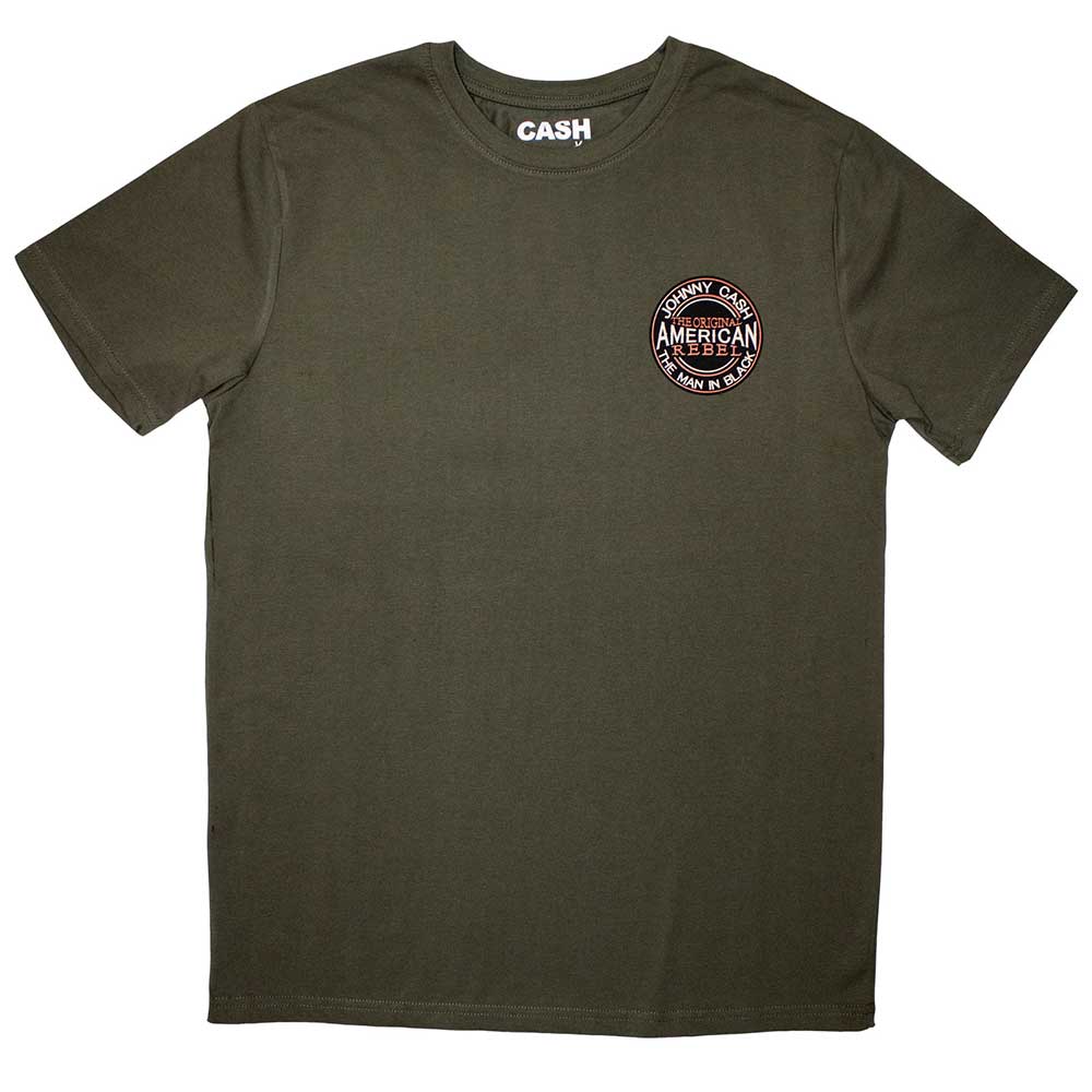 Johnny Cash Mini American Rebel Logo Mens T Shirt Officially Licensed