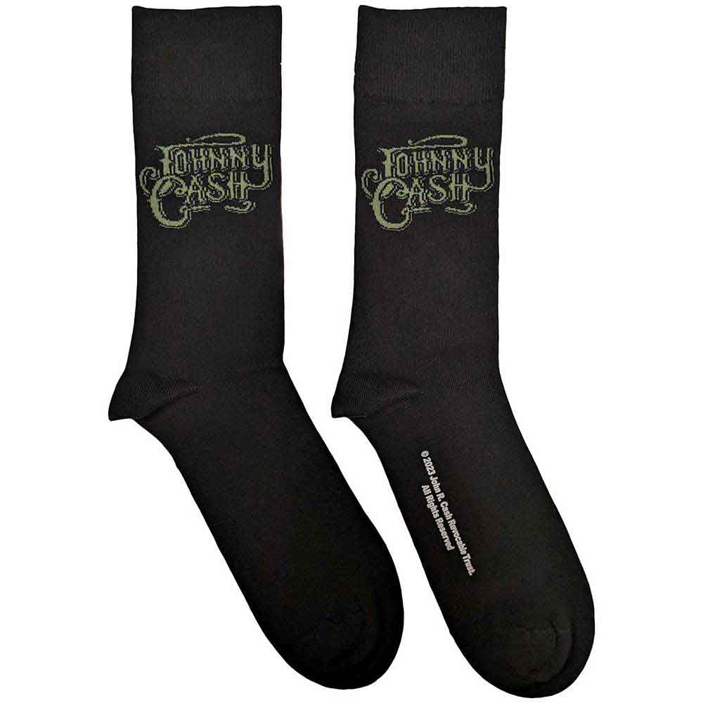 Johnny Cash Text Logo Socks Officially Licensed
