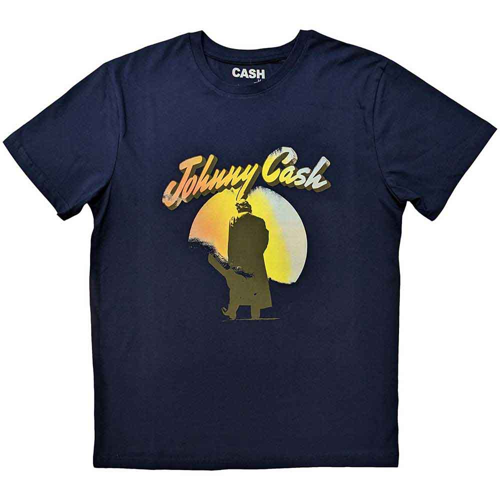 Johnny Cash Walking Guitar Mens T Shirt Officially Licensed