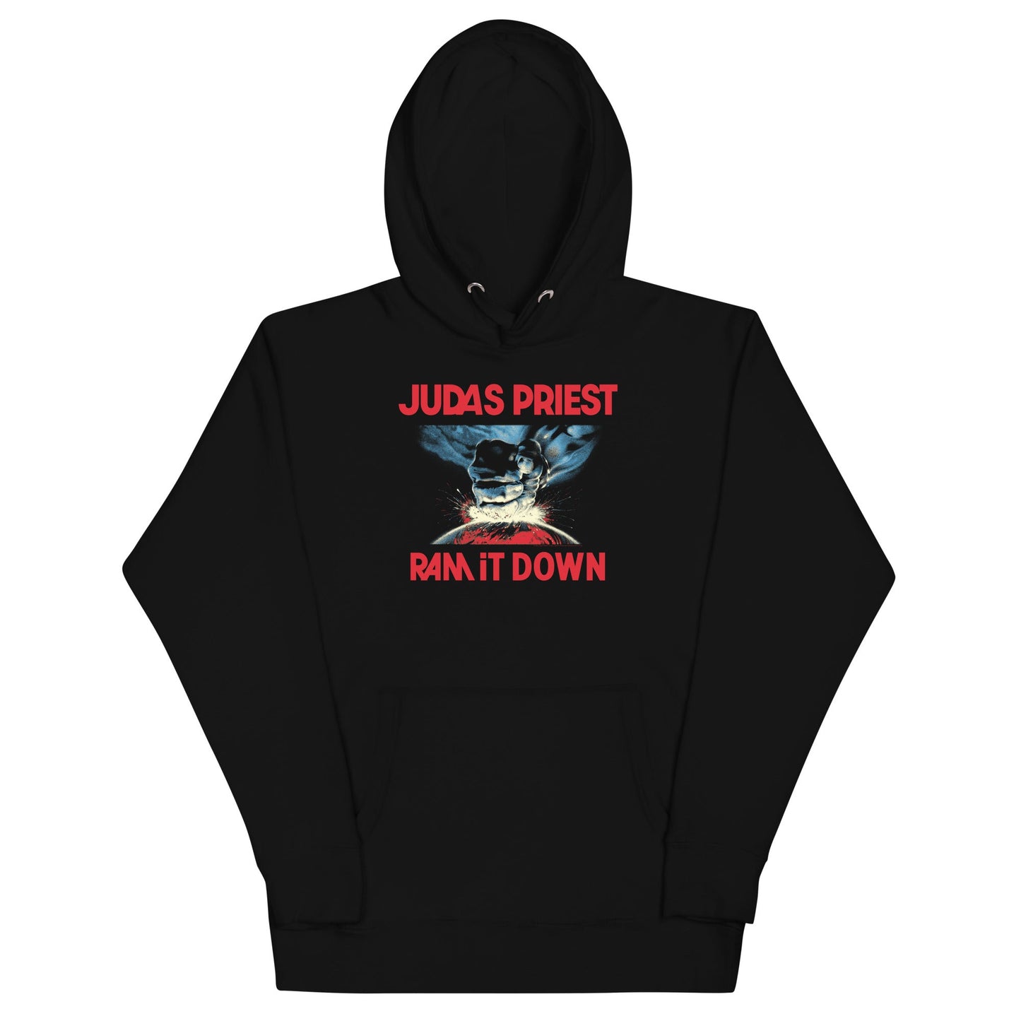 Judas Priest Ram Bigger Mens Officially Licensed Hoodie Black