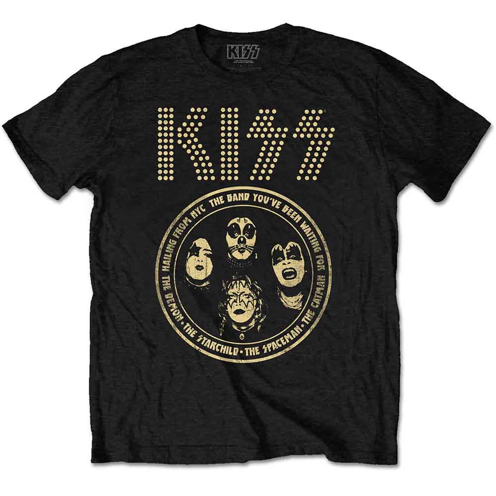 Kiss Band Circle Mens T Shirt Officially Licensed