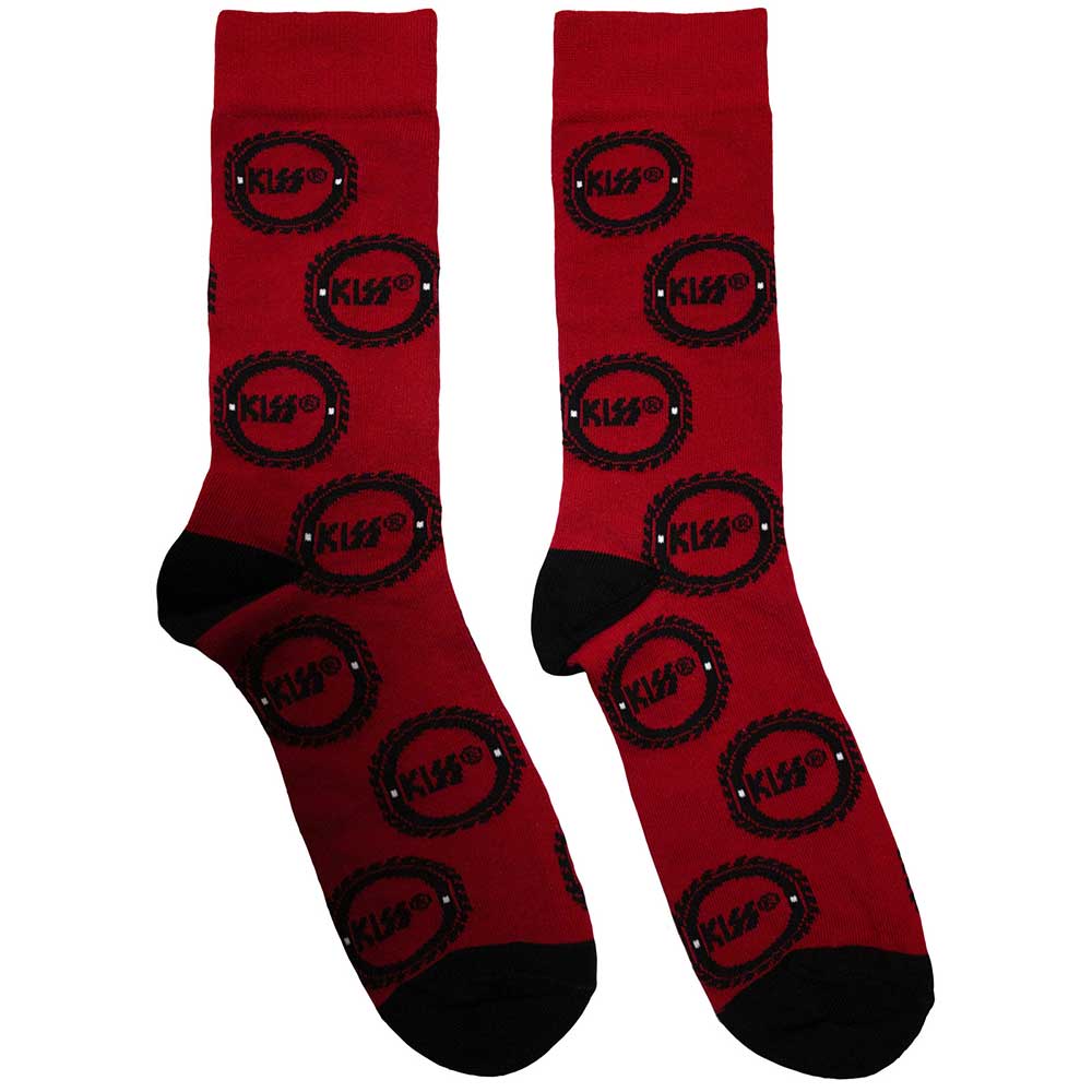 Kiss Buzzsaw Logo Pattern Socks Officially Licensed