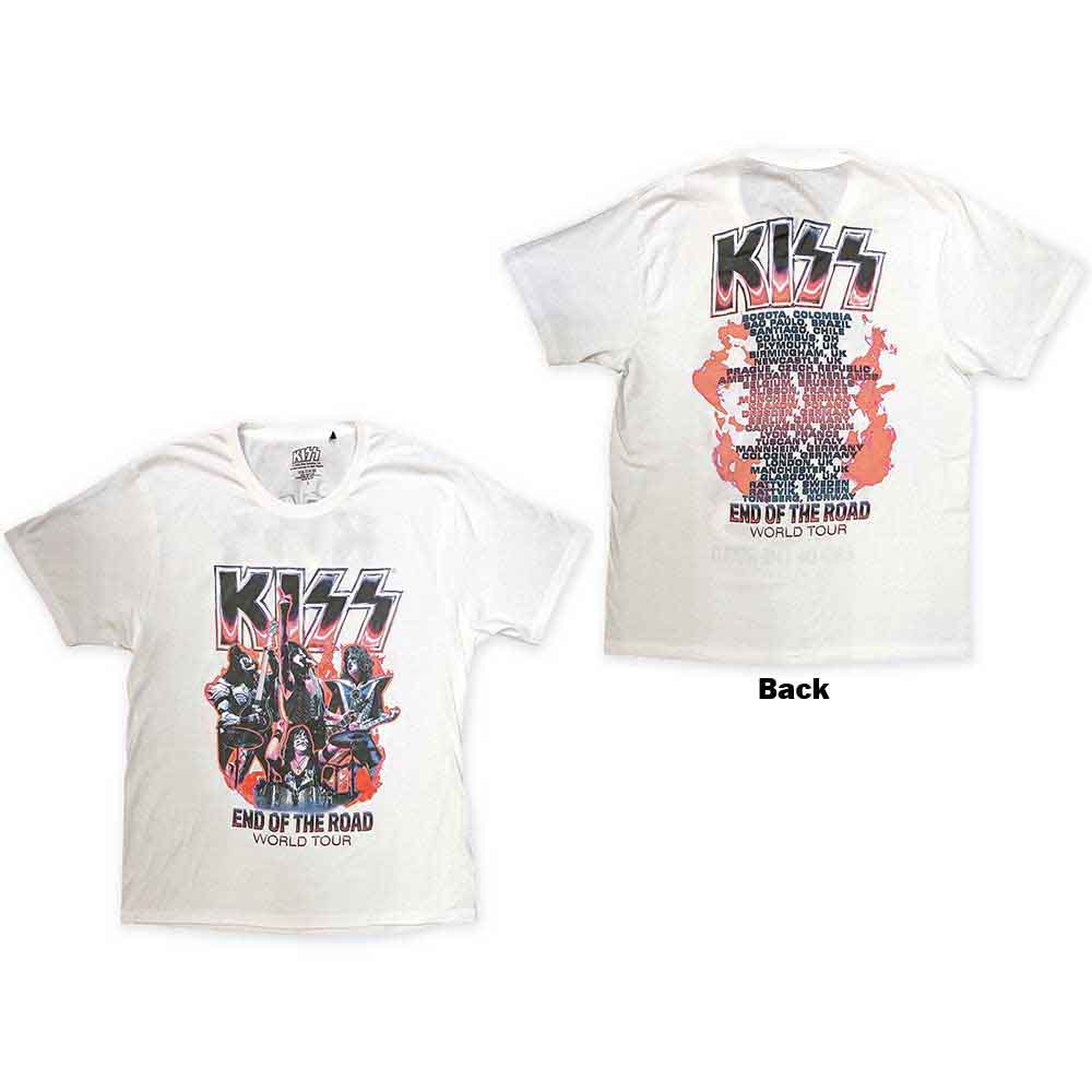 Kiss End Of The Road Band Playing Mens T Shirt Officially Licensed
