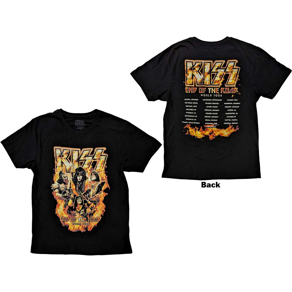 Kiss End Of The Road Tour Orange Mens T Shirt Officially Licensed