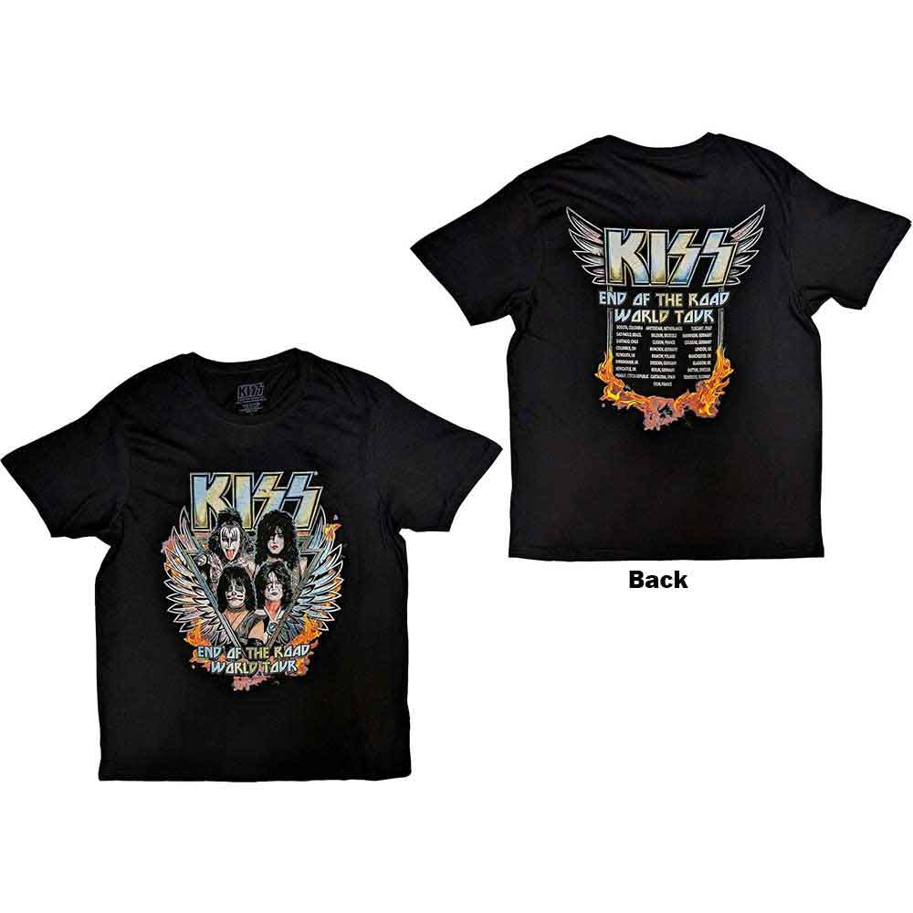 Kiss End Of The Road Wings Mens T Shirt Officially Licensed