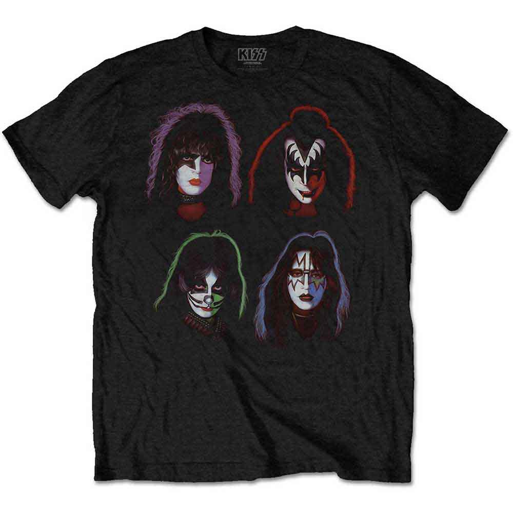 Kiss Faces Mens T Shirt Officially Licensed