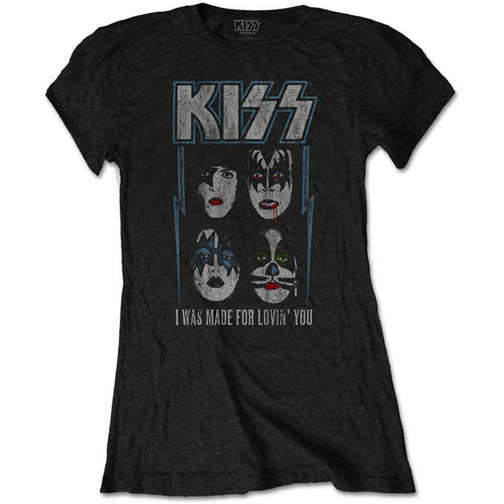 Kiss Made For Lovin' You Womens T Shirt Officially Licensed