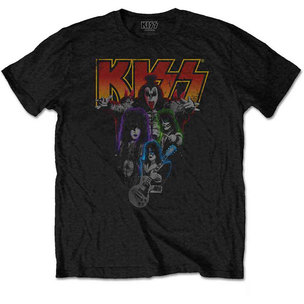 KISS Neon Band Mens T Shirt Officially Licensed