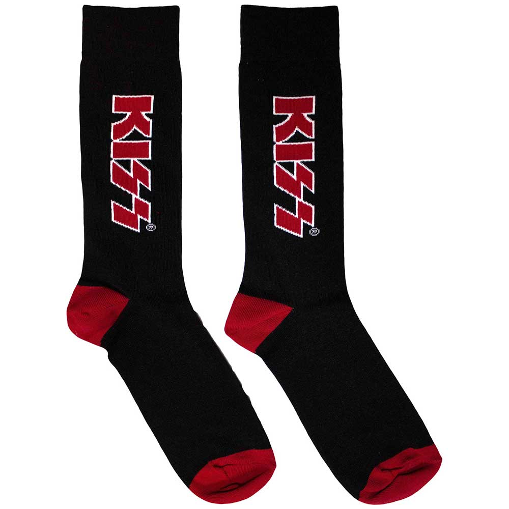 Kiss Red Logo Socks Officially Licensed