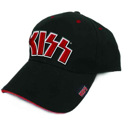 Kiss Red on White Logo Hat Officially Licensed