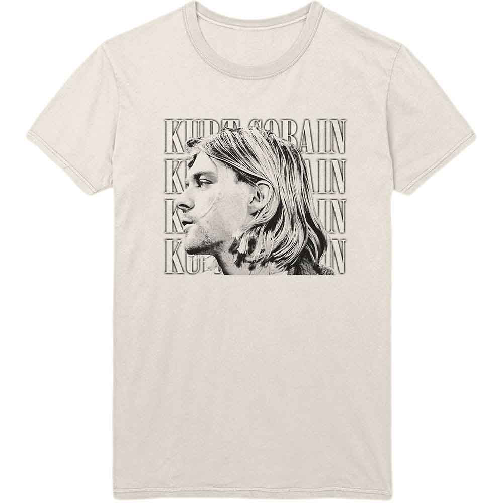 Kurt Cobain Contrast Profile Mens T Shirt Officially Licensed